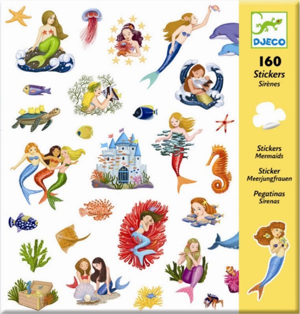 djeco, stickers, mermaids, zeemeermin