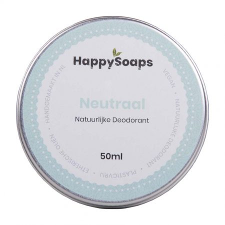 happysoaps, natuurlijke deo, deodorant, neutraal, blikje, duurzaam, plasticvrij