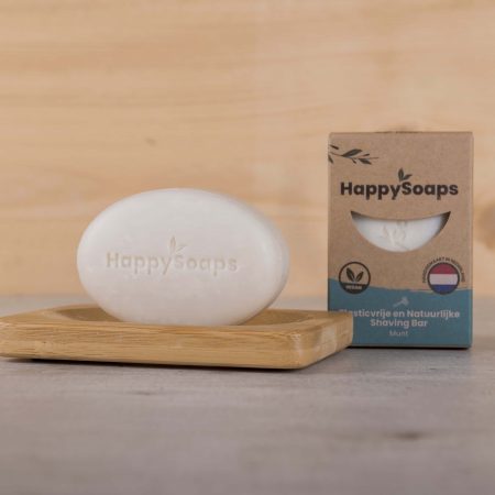 happy soaps, shaving bar, munt, duurzaam, plasticvrij