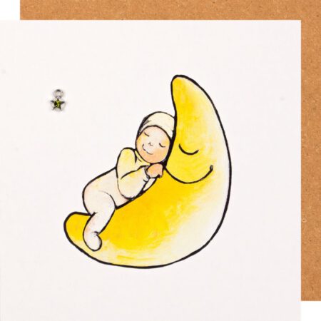 kaart, sidedish. maan, baby, geboorte
