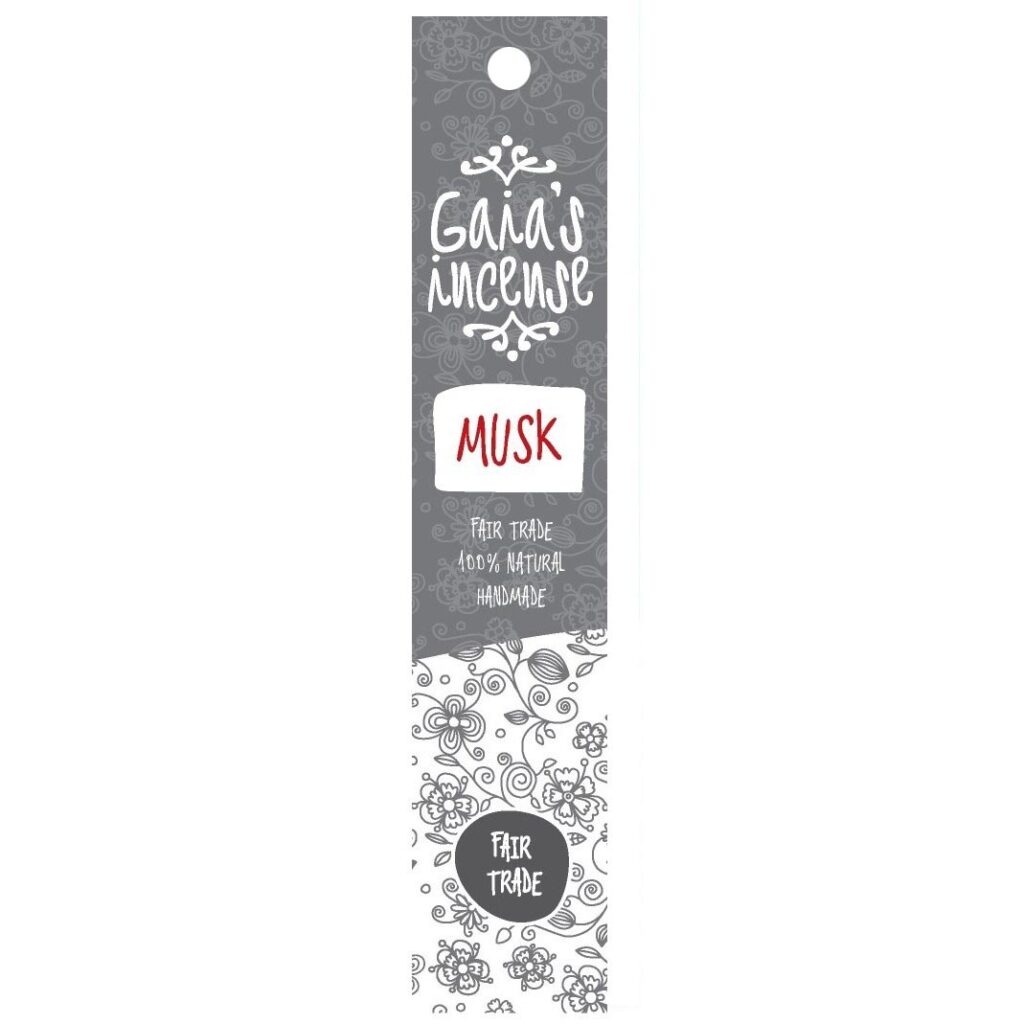 wierook, incense, gaia, fair trade, musk