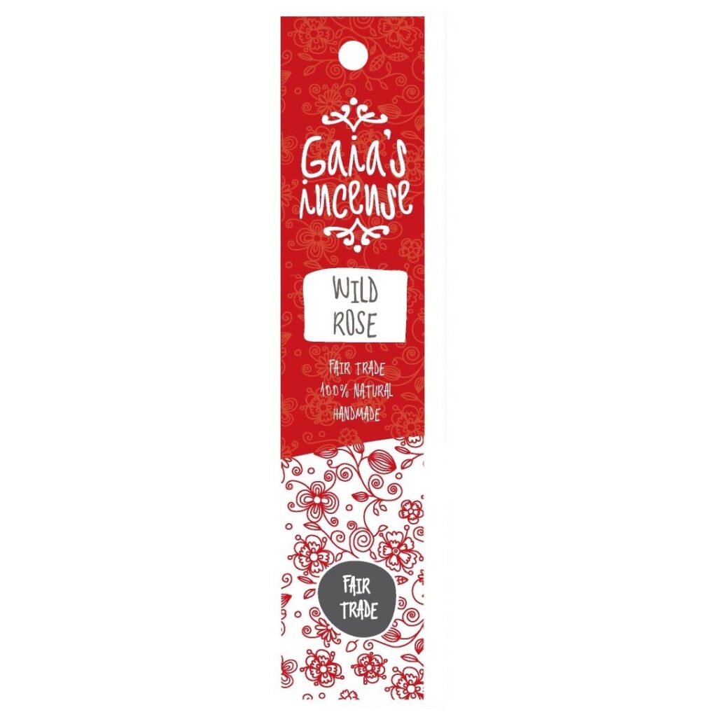 wierook, incense, gaia, wild rose, roos, fair trade