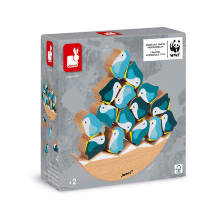 janod, spel, hout, speelgoed, evenwicht, pinguins