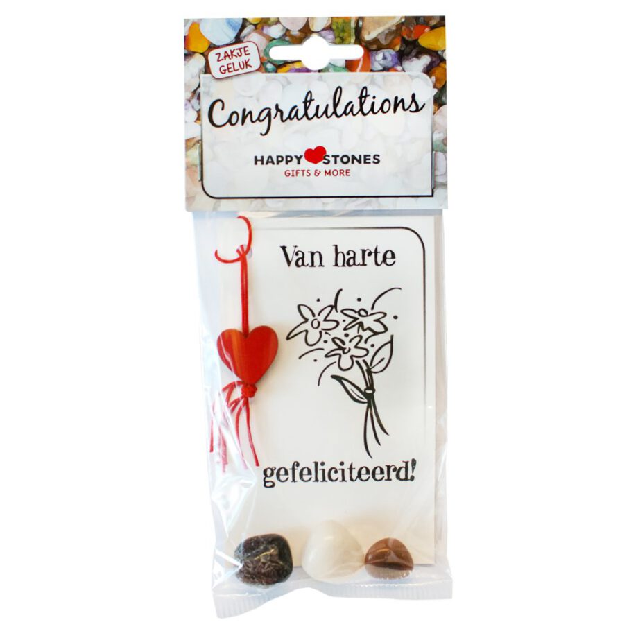 Van harte gefeliciteerd, hartje, verjaardag, Happy stones,