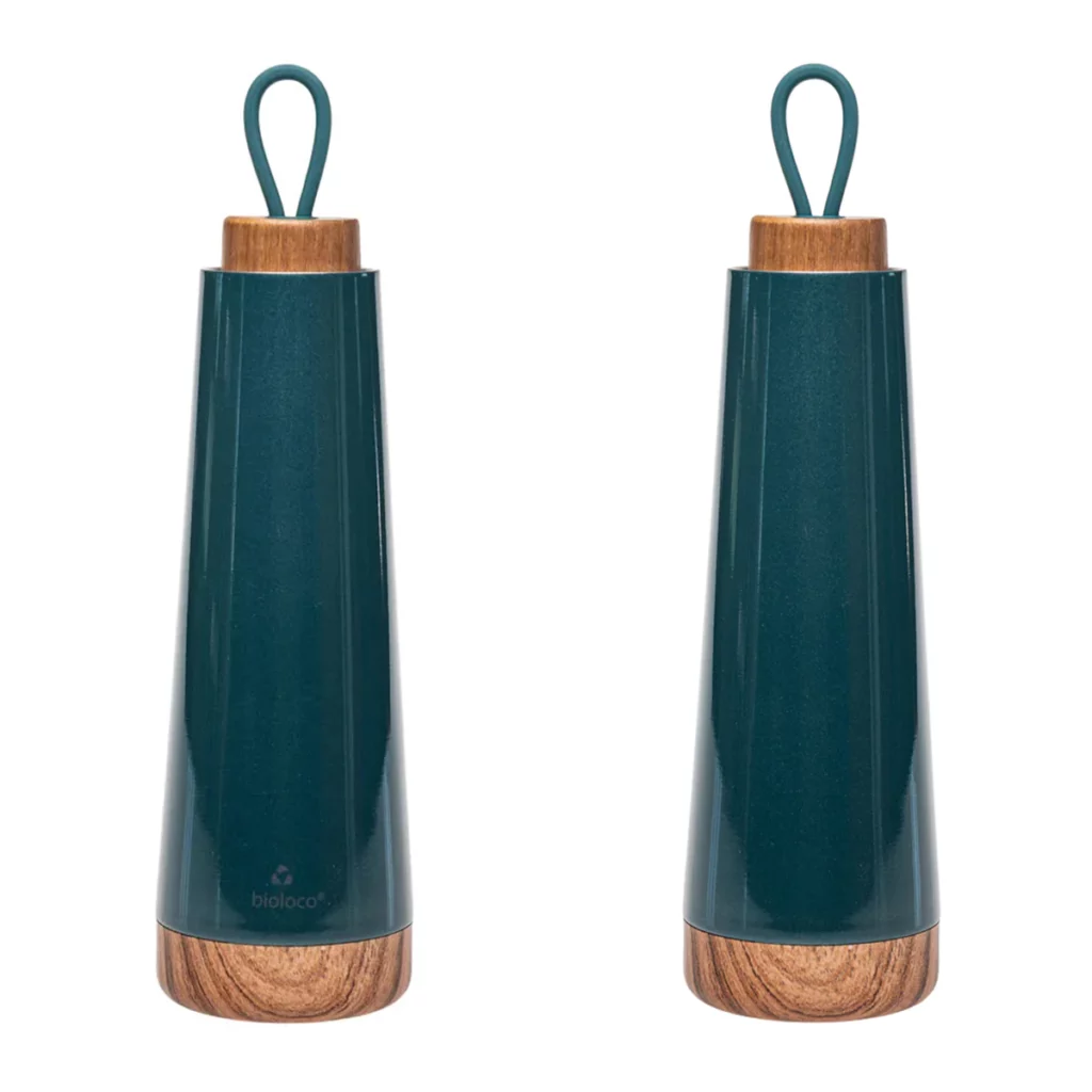 thermos, rvs, bamboe