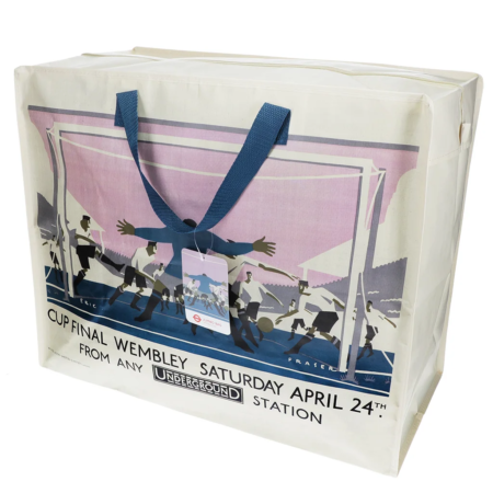 jumbo bag, gerecycled plastic, vintage poster cup final, Rex London