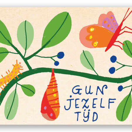 kaart, ansicht, zintenz, gun jezelf tijd