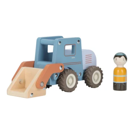 little dutch, buldozer, shovel, hout, speelgoed