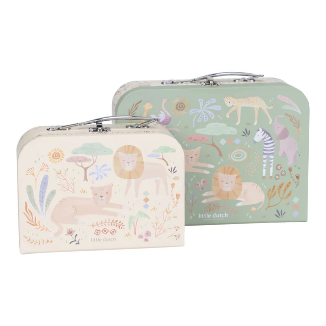 little dutch, koffer, kofferset, safari, groen
